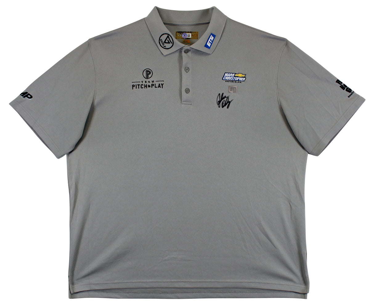 John Daly Authentic Signed Match Worn Grey Loudmouth Polo Shirt BAS #BK84752