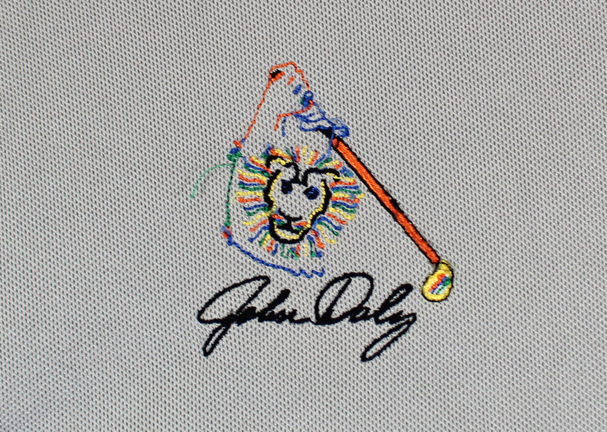 John Daly Authentic Signed Match Worn Grey Loudmouth Polo Shirt BAS #BK84752