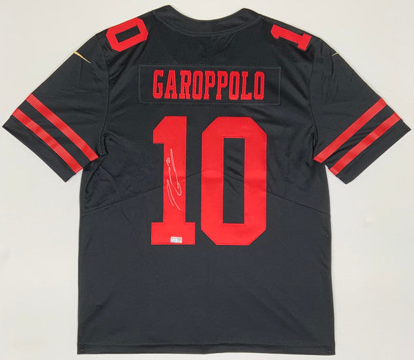 JIMMY GAROPPOLO Autographed San Francisco 49ers Nike Black Limited Jersey TRISTAR