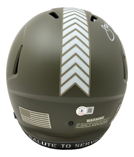 Joe Greene Signed Steelers FS Salute To Service Speed Replica Helmet HOF 87 BAS - Sports Integrity