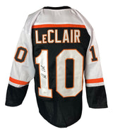 John Leclair Philadelphia Signed Black Hockey Jersey JSA - Sports Integrity