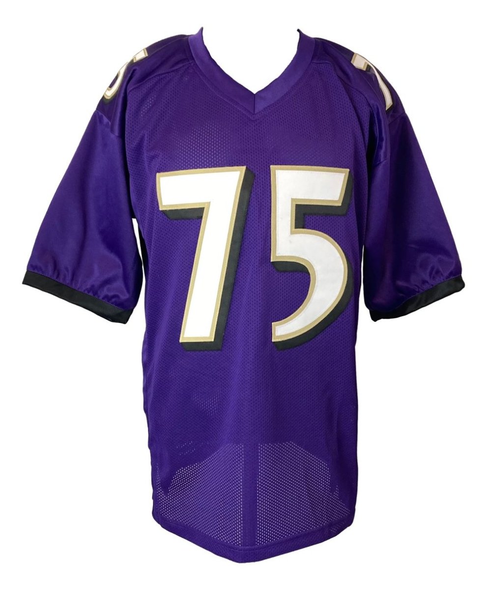 Johnathan Ogden Baltimore Signed Purple Football Jersey BAS ITP - Sports Integrity