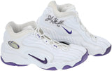 John Stockton Twice Signed Game Used Utah Jazz 1997 - 98 Nike Sneakers BAS+Mears - Sports Integrity