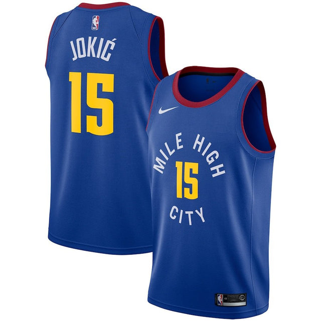 Nikola Jokic Denver Nuggets Blue Nike Basketball Jersey - Sports Integrity