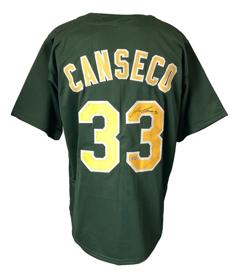 Jose Canseco Oakland Signed Green Baseball Jersey Sports Integrity - Sports Integrity