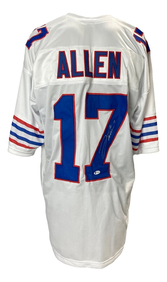 Josh Allen Signed Custom White Pro Style Football Jersey BAS ITP Hologram - Sports Integrity