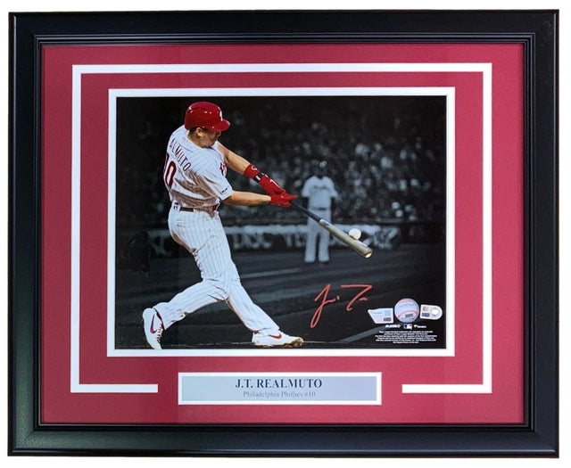 JT Realmuto Signed Framed 11x14 Philadelphia Phillies Spotlight Photo Fanatics - Sports Integrity