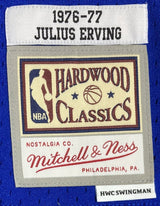 Julius Dr. J Erving Signed 76ers Blue M&N Hardwood Classics Swingman Jersey PSA - Sports Integrity