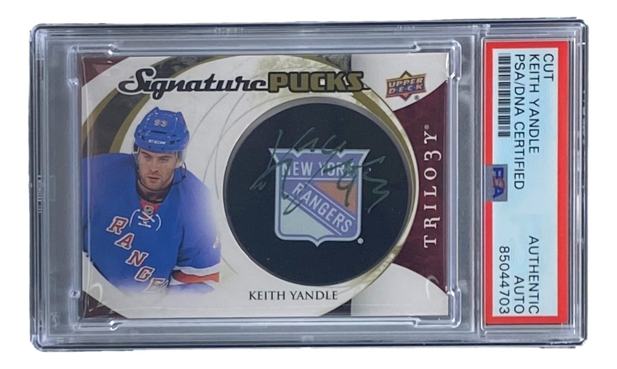 Keith Yandle Signed 2015/16 UD Trilogy #SP - KY Rangers Hockey Card PSA/DNA - Sports Integrity