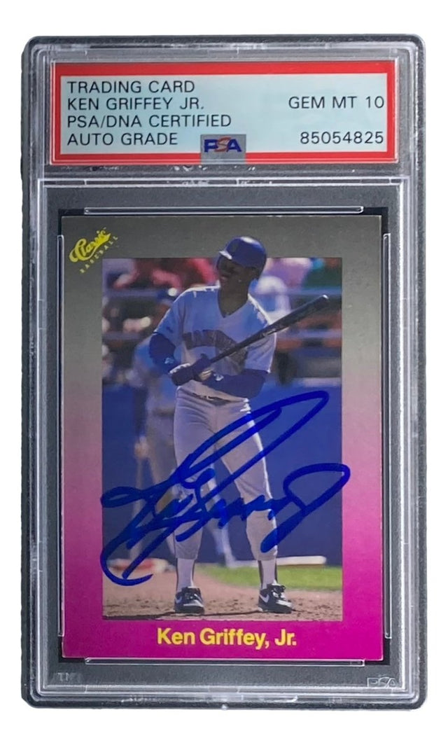 Ken Griffey Jr Signed 1989 Classic Baseball #193 Rookie Card PSA/DNA Gem MT 10 - Sports Integrity