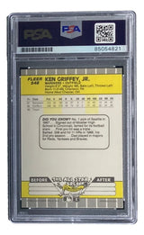 Ken Griffey Jr Signed Mariners 1989 Fleer #548 Rookie Card PSA/DNA Gem MT 10 - Sports Integrity