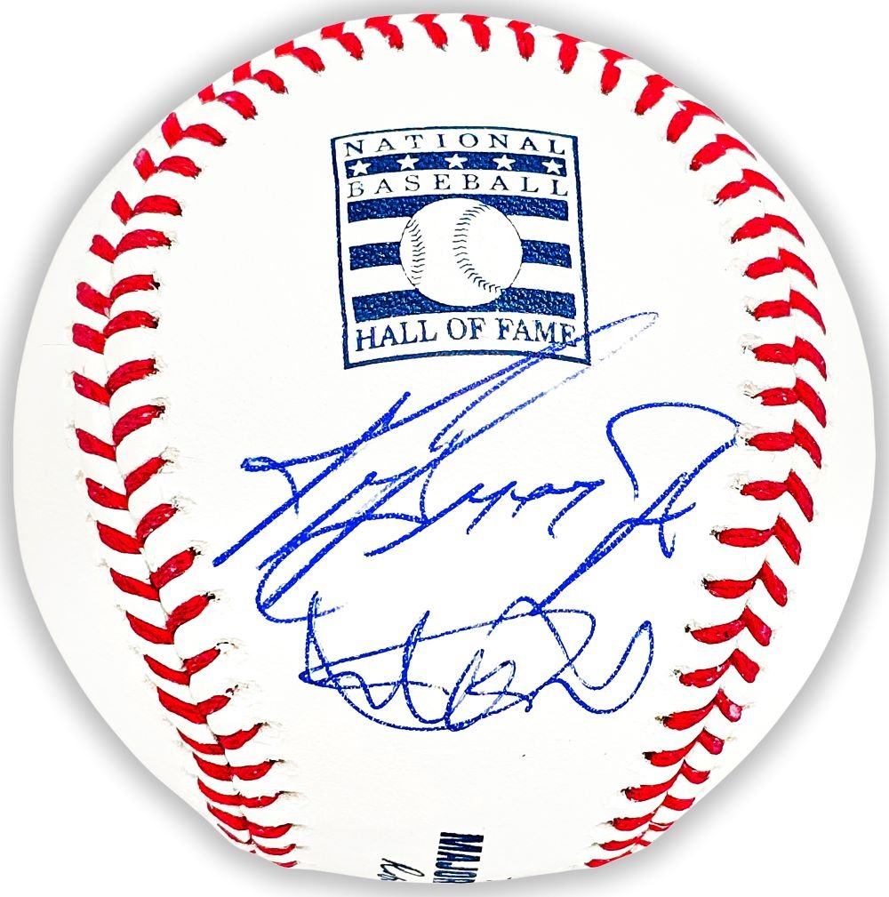 Ken Griffey Jr Ichiro Suzuki Mariners Signed Hall Of Fame Logo Baseball BAS ITP - Sports Integrity