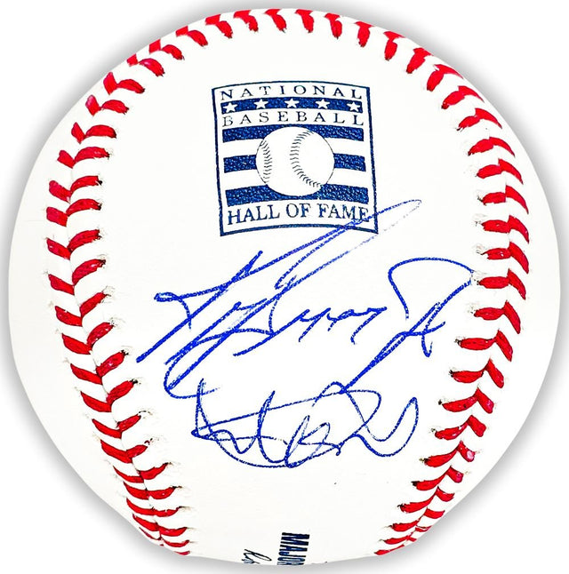 Ken Griffey Jr Ichiro Suzuki Mariners Signed Hall Of Fame Logo Baseball BAS ITP - Sports Integrity