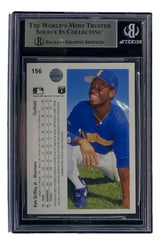 Ken Griffey Jr Signed Slabbed Mariners 1990 Upper Deck #156 Rookie Card BAS - Sports Integrity