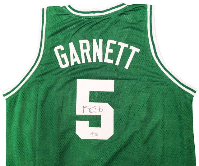 Kevin Garnett Boston Signed Green Basketball Jersey BAS - Sports Integrity