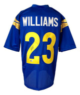 Kyren Williams Los Angeles Signed Blue Football Jersey BAS ITP - Sports Integrity