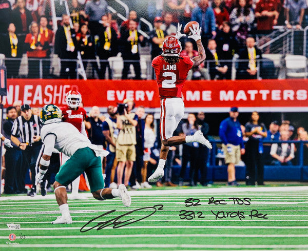 CEEDEE LAMB Autographed Oklahoma Sooners 16" x 20" Stats Photograph FANATICS LE 22