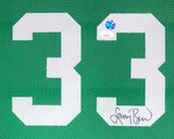 Larry Bird Boston Signed Framed Green Basketball Jersey Bird+JSA ITP - Sports Integrity