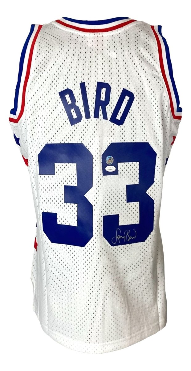 Larry Bird Signed Celtics All Star M&N Hardwood Classics Swingman Jersey JSA - Sports Integrity