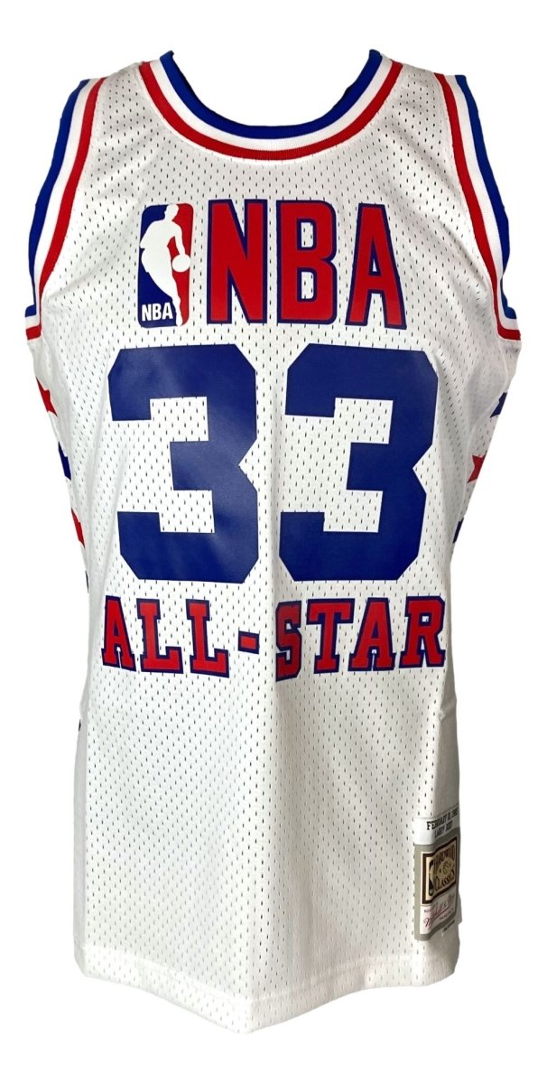 Larry Bird Signed Celtics All Star M&N Hardwood Classics Swingman Jersey JSA - Sports Integrity