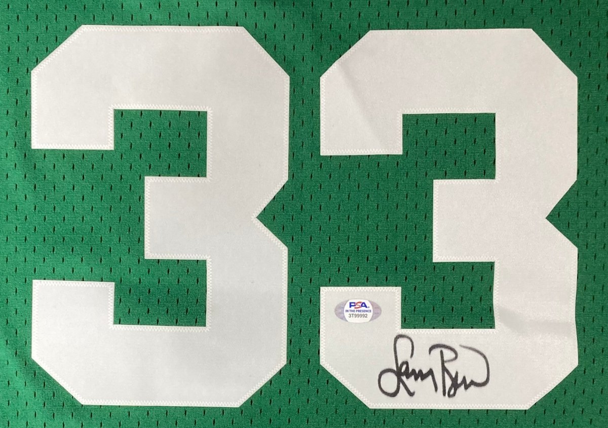 Larry Bird Signed Celtics Green M&N Hardwood Classics Swingman Jersey PSA ITP - Sports Integrity