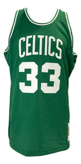 Larry Bird Signed Celtics Green M&N Hardwood Classics Swingman Jersey BAS ITP - Sports Integrity