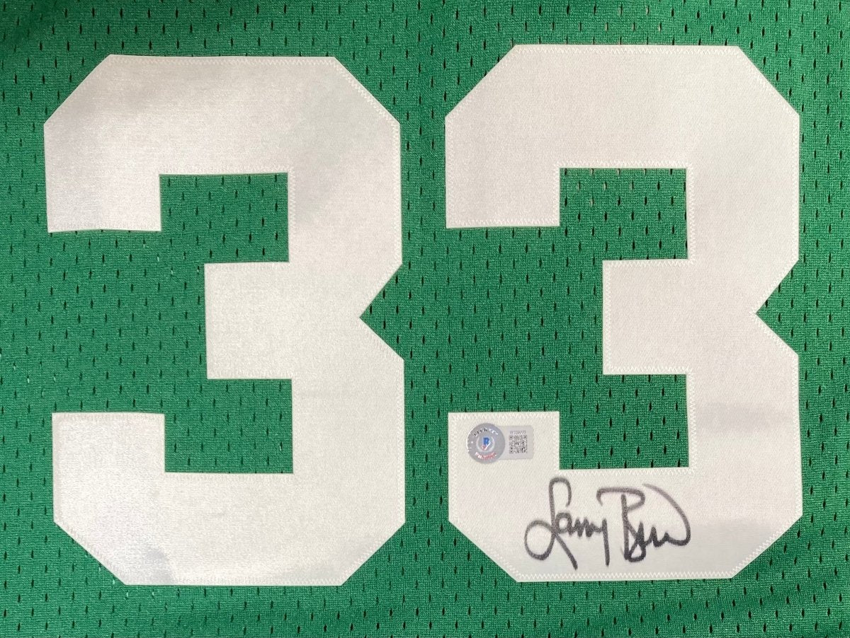 Larry Bird Signed Celtics Green M&N Hardwood Classics Swingman Jersey BAS ITP - Sports Integrity