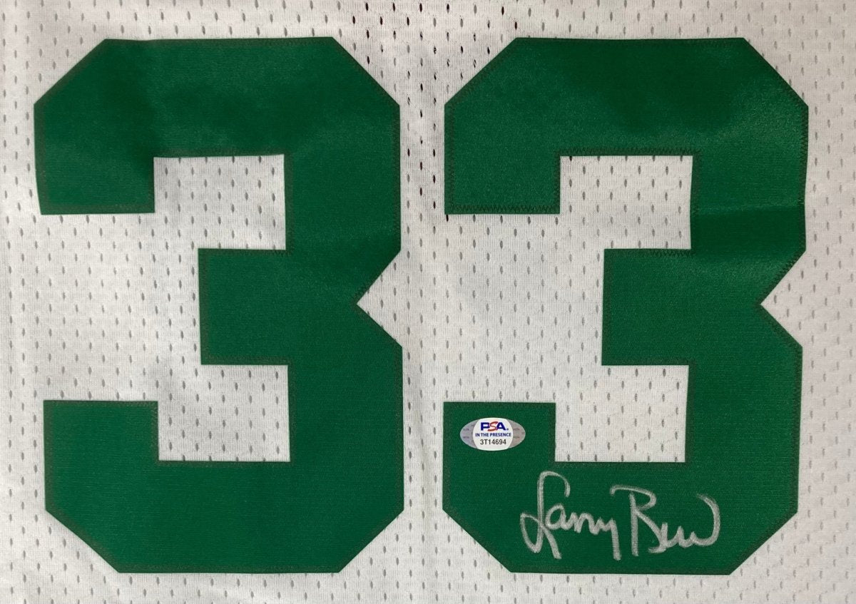 Larry Bird Signed Celtics White M&N Hardwood Classics Swingman Jersey PSA ITP - Sports Integrity