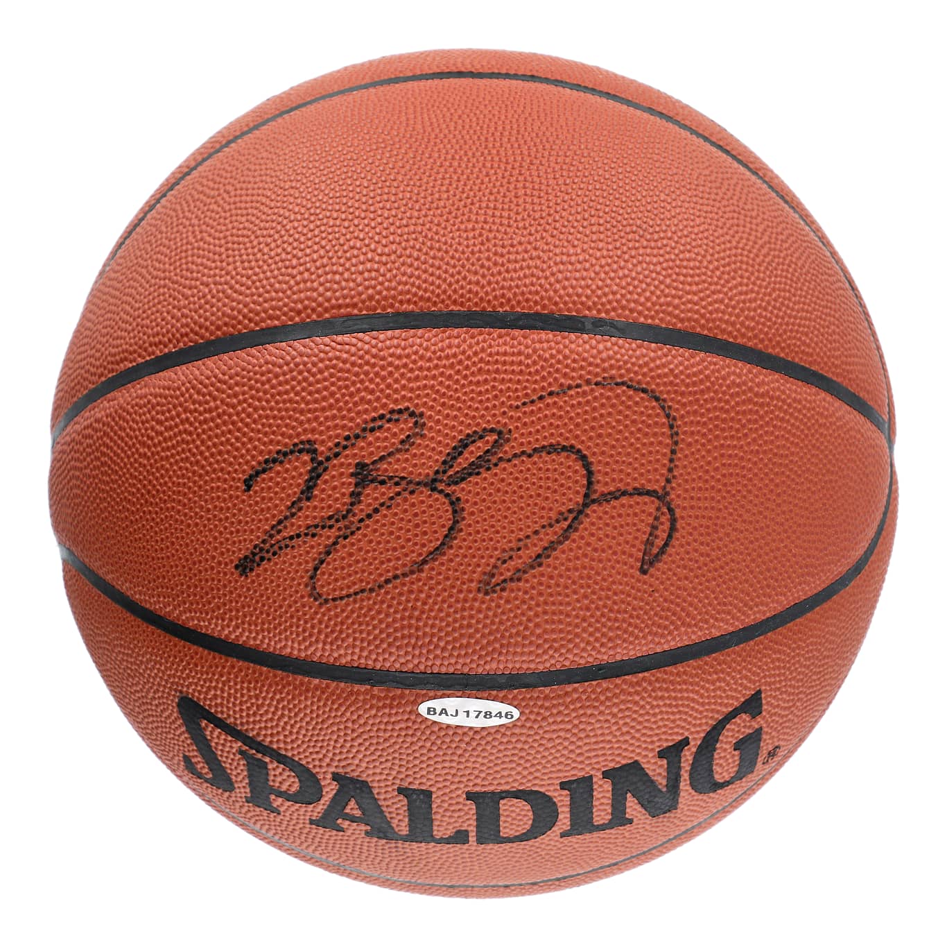 Lebron James Cavaliers Rookie Era Signed Spalding NBA Basketball UDA BAJ17846 - Sports Integrity