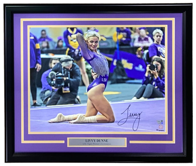 Livvy Dunne Signed Framed 16x20 LSU Tigers Photo Fanatics - Sports Integrity