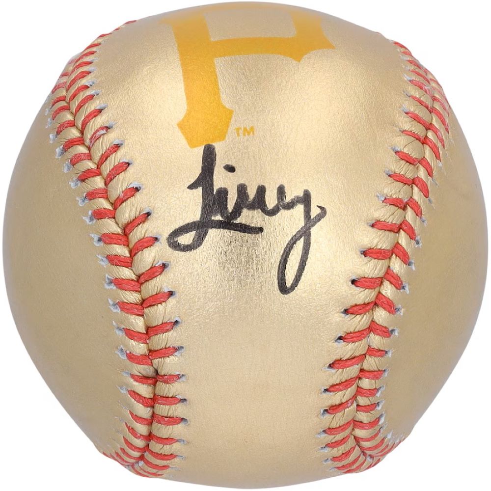 Livvy Dunne Signed Pittsburgh Pirates Gold Logo Baseball Fanatics - Sports Integrity