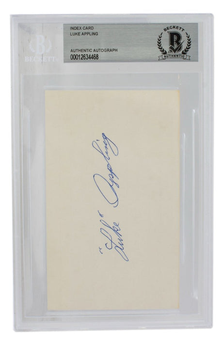 Luke Appling Signed Chicago White Sox Signature Cut BAS - Sports Integrity