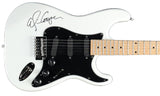 Alice Cooper Signed White and Black Electric Guitar (Beckett)