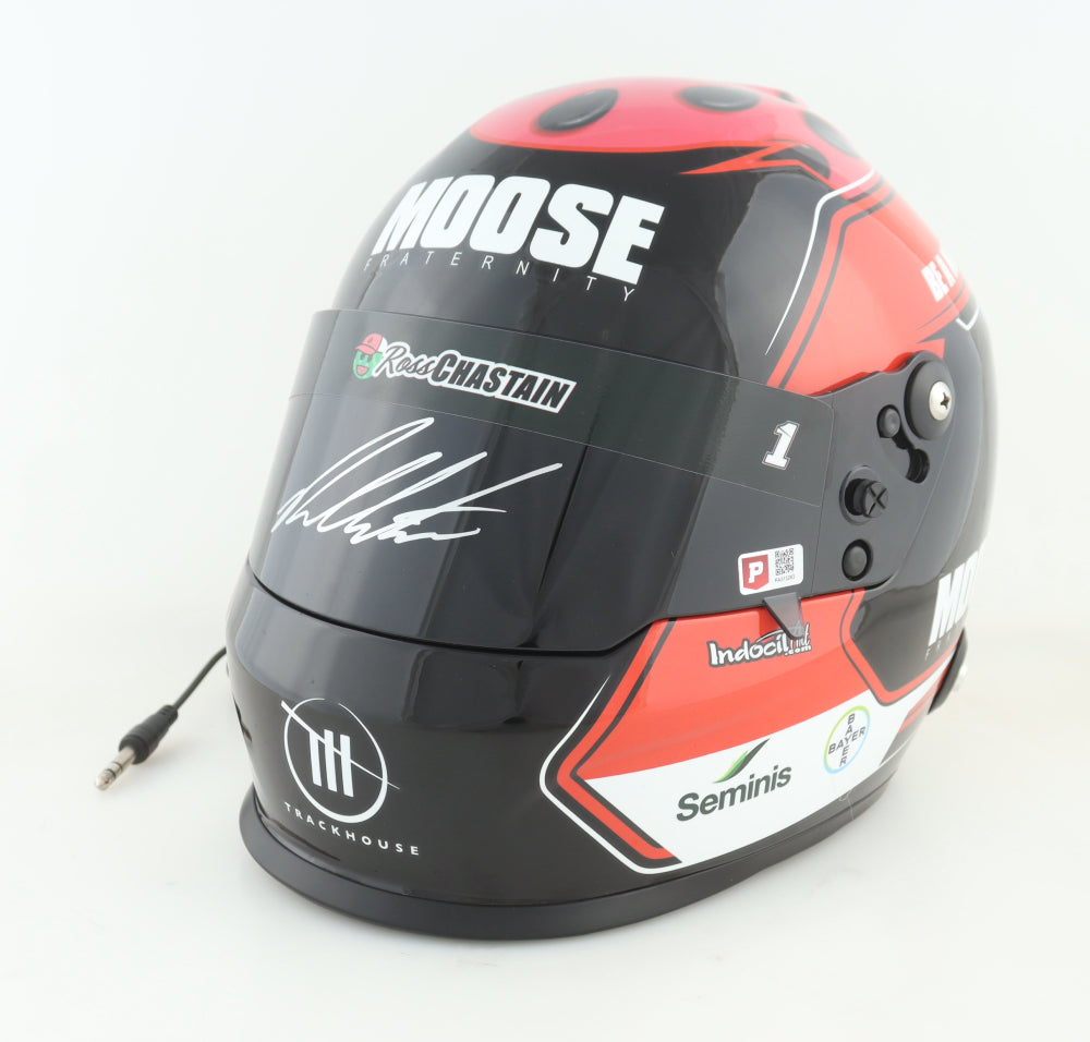 Ross Chastain Autographed Full-Size NASCAR #1 Helmet - "Hail Melon" Martinsville