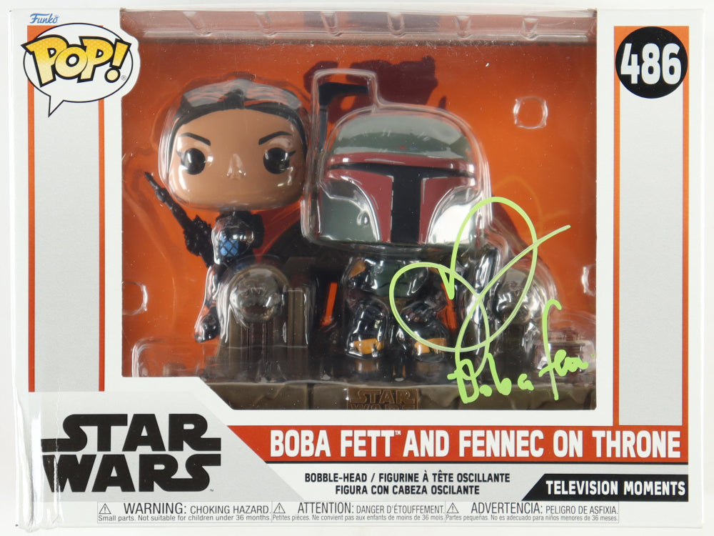 Daniel Logan Signed "Star Wars" Boba Fett And Fennec On Throne #486 Funko Pop! Bobble-Head Vinyl Figure Inscribed "Boba Fett" (PA)