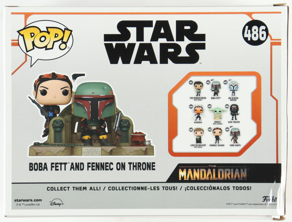 Daniel Logan Signed "Star Wars" Boba Fett And Fennec On Throne #486 Funko Pop! Bobble-Head Vinyl Figure Inscribed "Boba Fett" (PA)