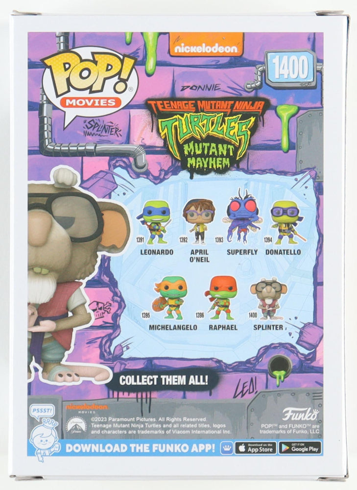 Kevin Eastman Signed "Teenage Mutant Ninja Turtles" Mutant Mayhem #1400 Splinter Funko Pop! Vinyl Figure (PA)