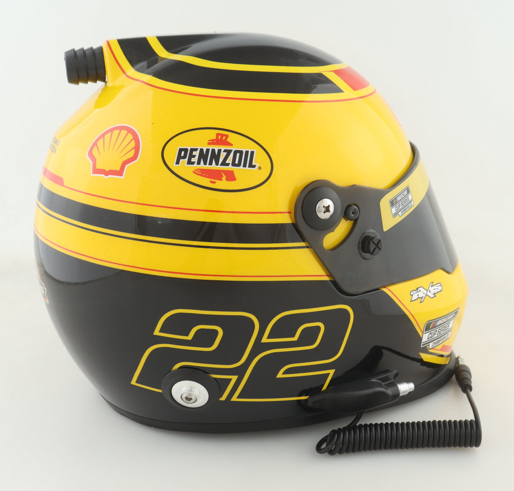 Joey Logano Autographed NASCAR #22 Shell-Pennzoil Full-Size Helmet – 2x Champion Authenticated (PA)