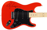 Alice Cooper Signed Fiesta Red and Black Full-Size Electric Guitar (Beckett)