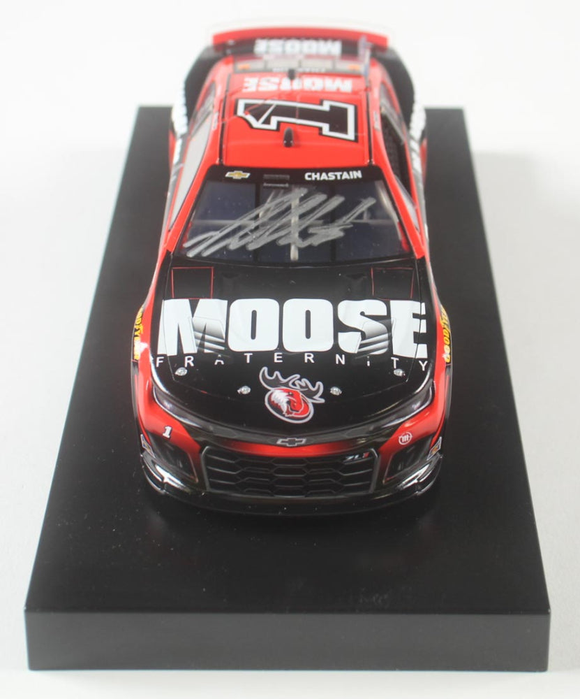 Ross Chastain Signed 2024 #1 Moose Fraternity 1:24 Diecast Car (PA)