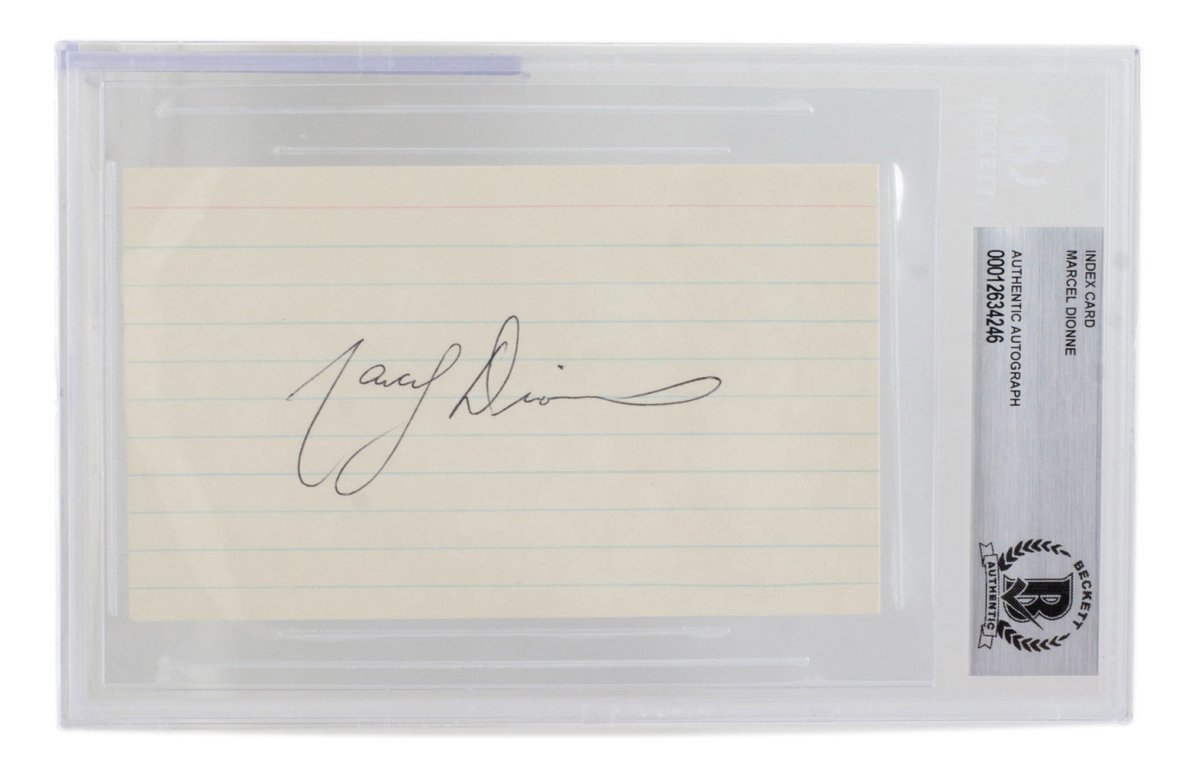 Marcel Dionne Signed Slabbed Los Angeles Kings Index Card BAS 246 - Sports Integrity