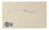 Mark Messier New York Rangers Signed 3x5 Index Card BAS