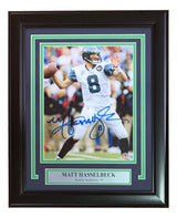 Matt Hasselbeck Signed Framed 8x10 Seattle Seahawks White Jersey Photo BAS - Sports Integrity