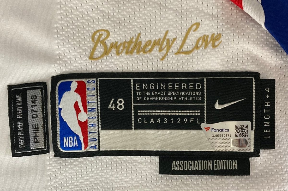 Tyrese Maxey Philadelphia 76ers Game Used Jersey April 22 2023 Vs Nets Fanatics - Sports Integrity