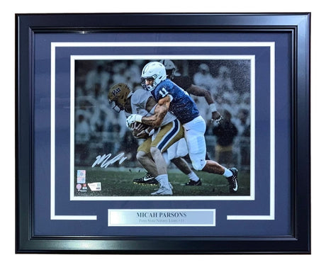 Micah Parsons Signed Framed 11x14 Penn State Nittany Lions Photo Fanatics - Sports Integrity