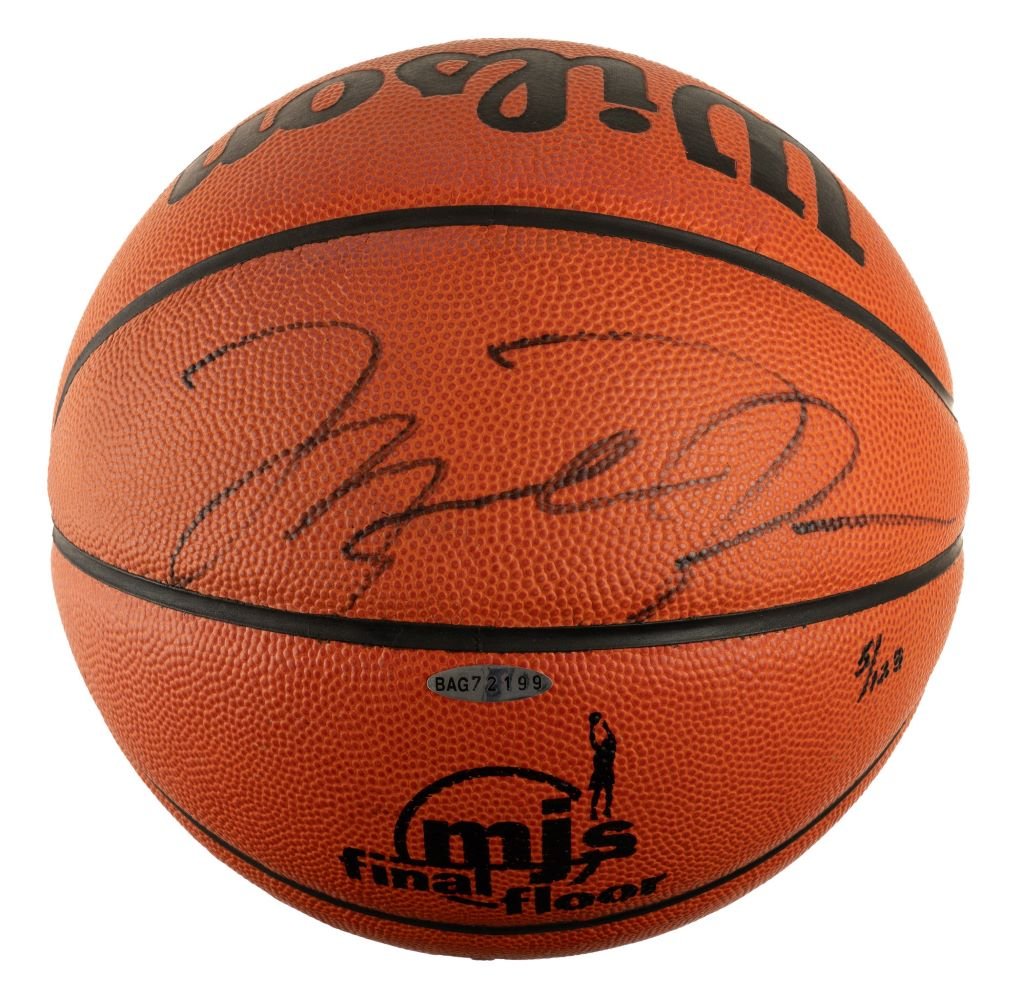 Michael Jordan Chicago Bulls Signed Wilson Jet NBA Basketball JSA ZZ05105 - Sports Integrity