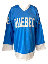 Michel Goulet Quebec Signed Light Blue Hockey Jersey 548 Sports Integrity - Sports Integrity