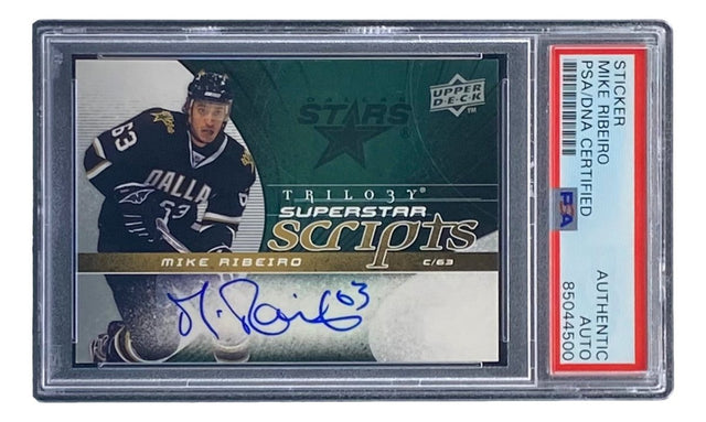 Mike Ribiero Signed 2008 UD Trilogy #SS - MR Dallas Stars Hockey Card PSA/DNA - Sports Integrity