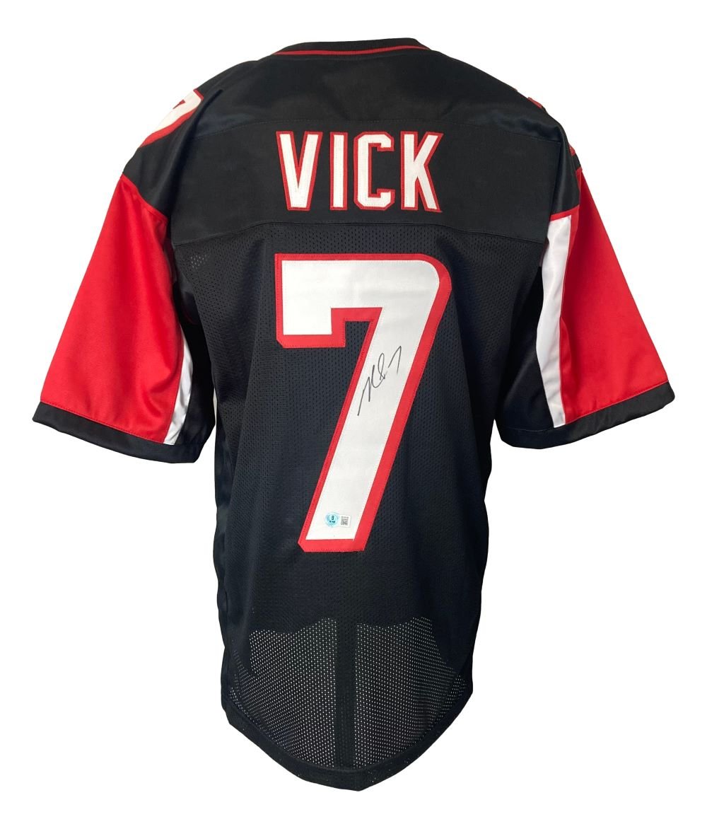 Michael Vick Atlanta Signed Black Football Jersey BAS ITP - Sports Integrity