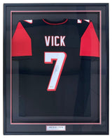 Michael Vick Atlanta Signed Framed Black Football Jersey BAS ITP